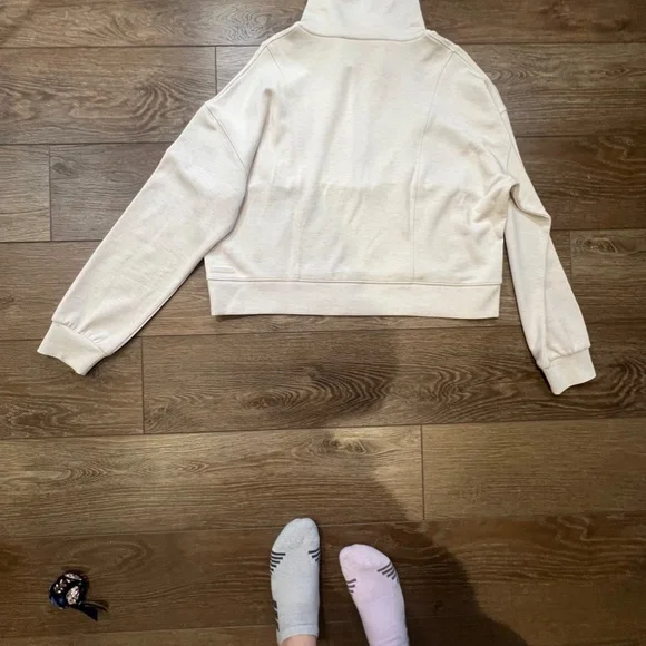 Travis Mathew Women's Skyloft Soft Half-Zip Sweatshirt, Sz Large, Cream, Golf - Picture 11 of 14